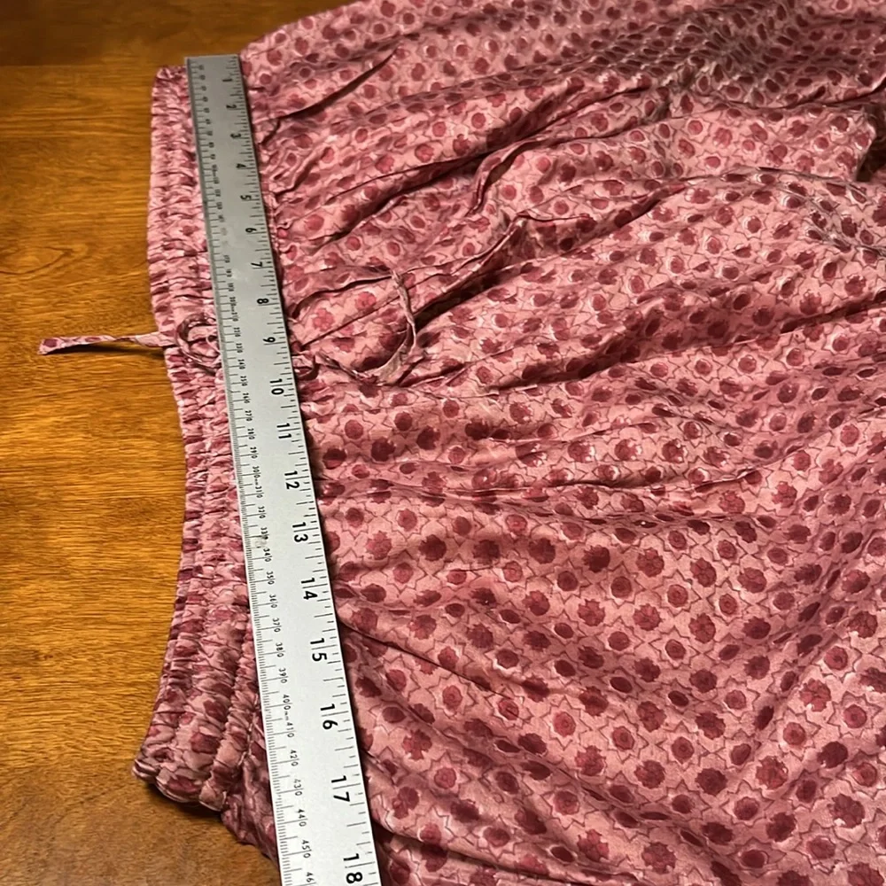 Farida Gupta Pink Patterned Pants XL - Picture 6 of 8